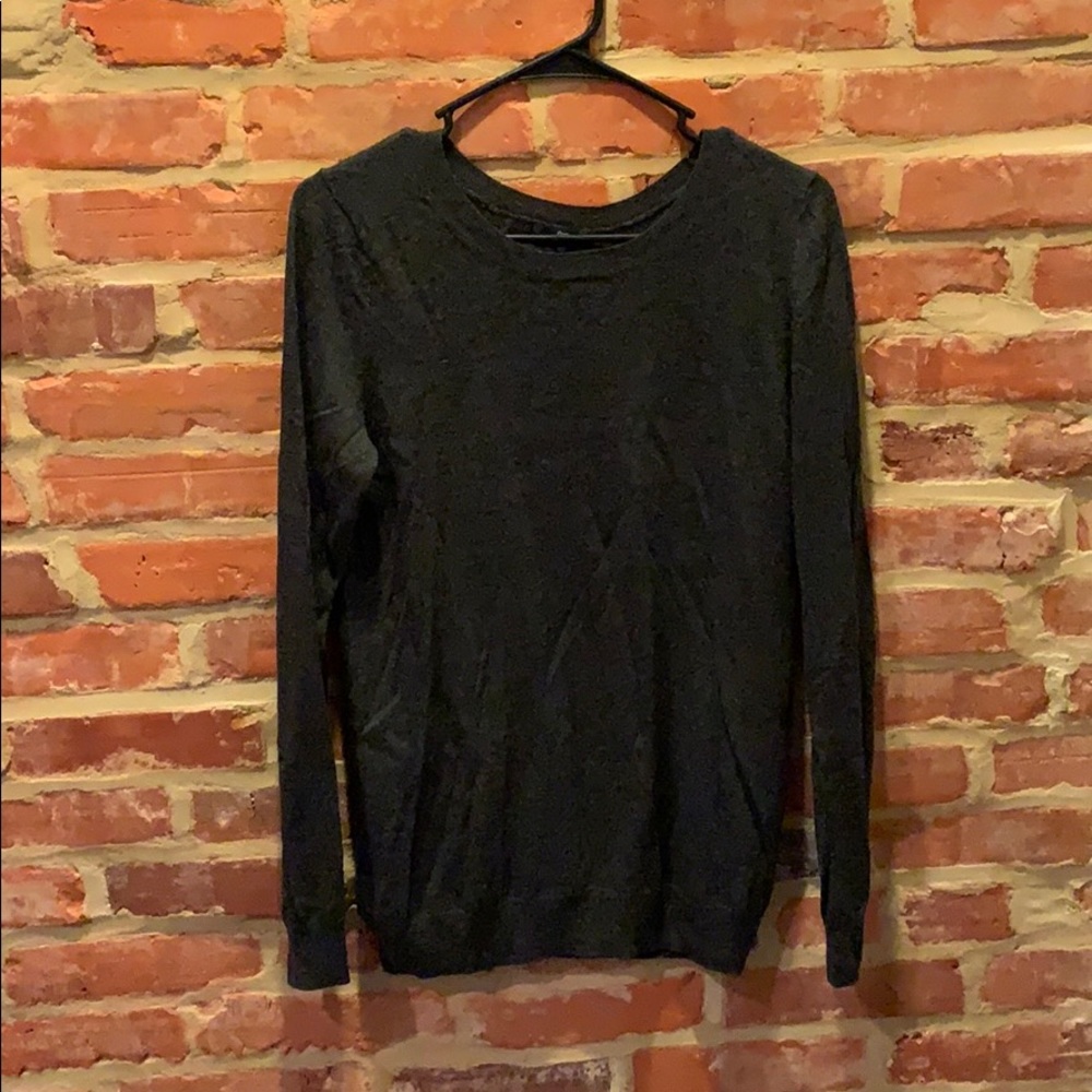 Dark Grey Gap Lightweight Crewneck Sweater